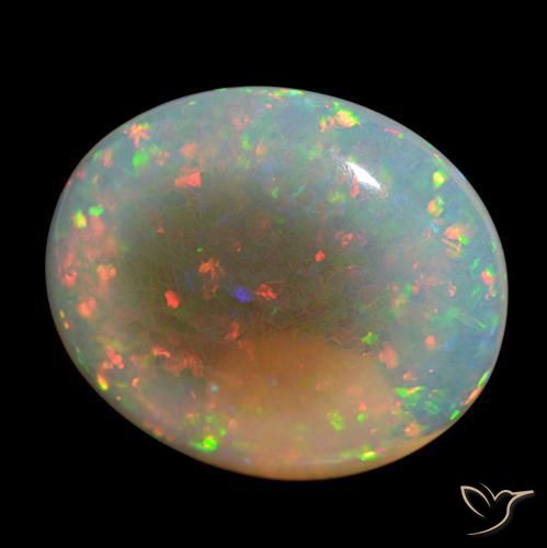 Ópalo Multicolor natural de 86.87 ct, Ovalada, Transparente