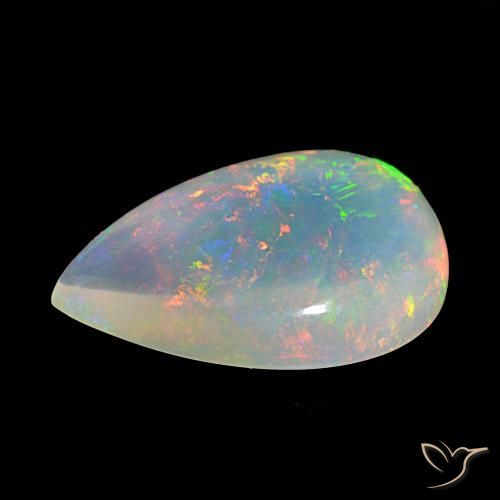 Ópalo Multicolor natural de 12.52 ct, En forma de pera, Transparente