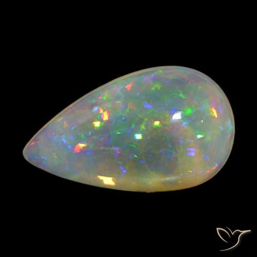 9.19ct Multicolor Ópalo Piedras Preciosas, En forma de pera, Transparente