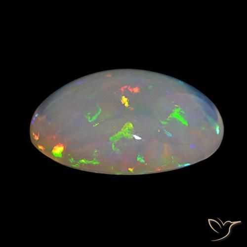 Ópalo Multicolor natural de 15.82 ct, Corte Óvalo, Transparente