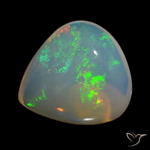 7.78ct Multicolor Ópalo, En forma de pera, Transparente
