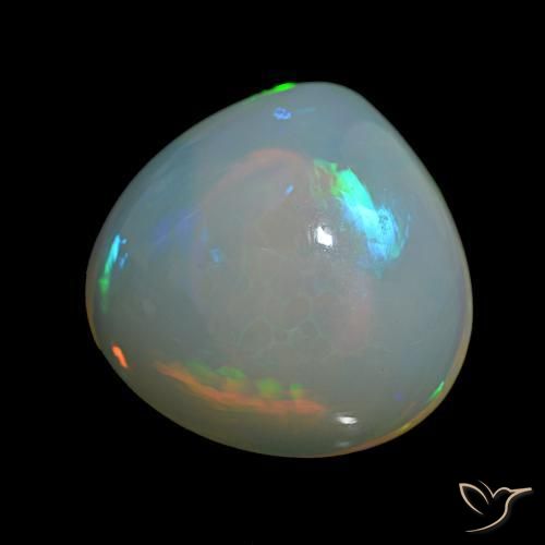 Ópalo Multicolor natural de 15.40 ct, En forma de pera, Transparente