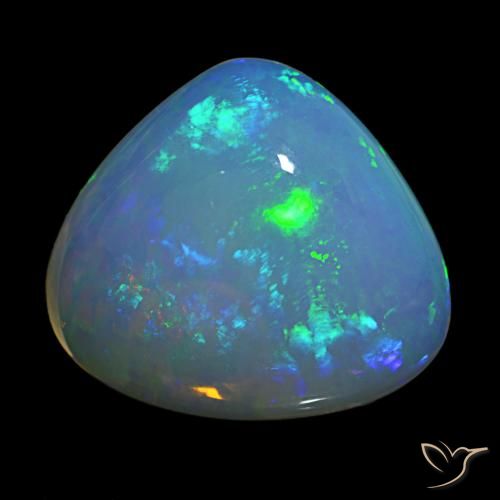 12.50ct Multicolor Ópalo, En forma de pera, Transparente