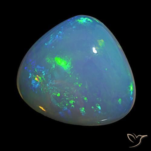 Ópalo Multicolor natural de 12.50 ct, En forma de pera, Transparente
