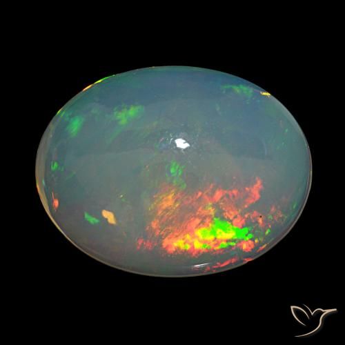 7.53ct Multicolor Ópalo, Ovalada, Transparente