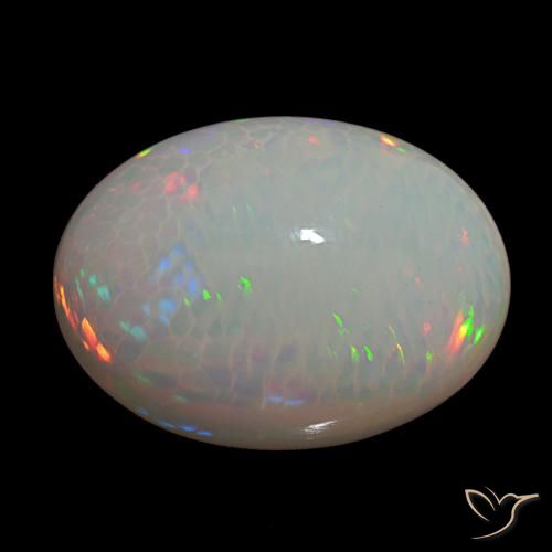 21.94ct Multicolor Ópalo, Ovalada, Opaco