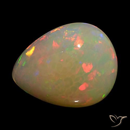 14.60ct Multicolor Ópalo, En forma de pera, Transparente