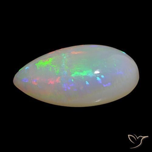 Ópalo Multicolor natural de 20.25 ct, En forma de pera, Opaco