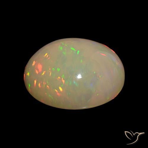 Ópalo Multicolor natural de 15.13 ct, Corte Óvalo, Opaco