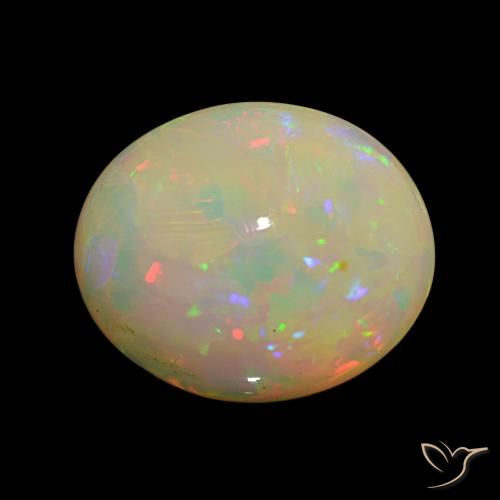 Ópalo Multicolor natural de 13.15 ct, Corte Óvalo, Opaco