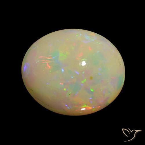 Ópalo Multicolor natural de 13.15 ct, Corte Óvalo, Opaco