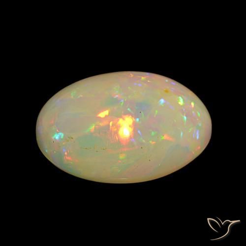 Ópalo Multicolor natural de 13.15 ct, Corte Óvalo, Opaco