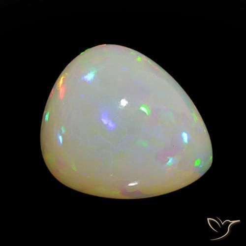 Ópalo Multicolor natural de 16.62 ct, En forma de pera, Opaco