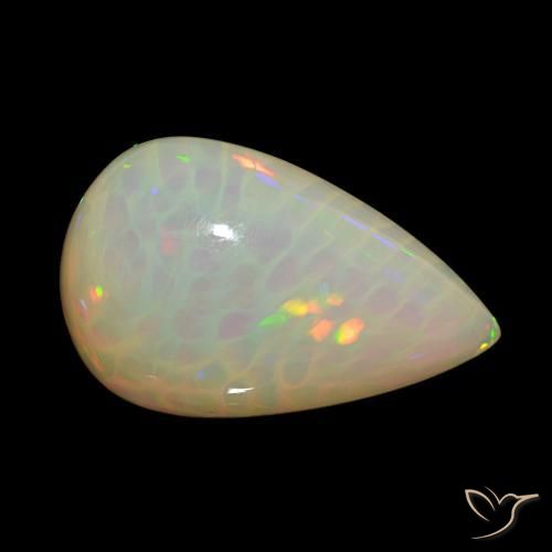 Ópalo Multicolor natural de 18.06 ct, En forma de pera, Opaco