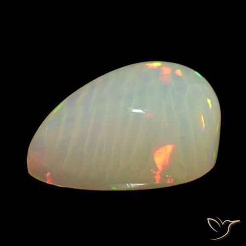 Ópalo Multicolor natural de 18.06 ct, En forma de pera, Opaco