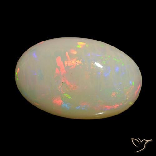Ópalo Multicolor natural de 18.62 ct, Corte Óvalo, Opaco