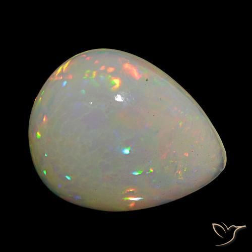 Ópalo Multicolor natural de 10.41 ct, En forma de pera, Opaco