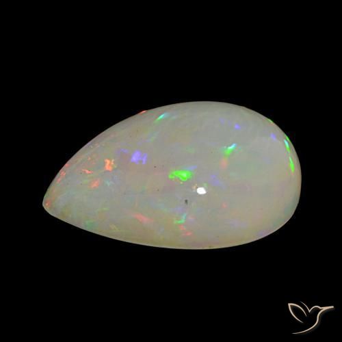 Ópalo Multicolor natural de 10.41 ct, En forma de pera, Opaco