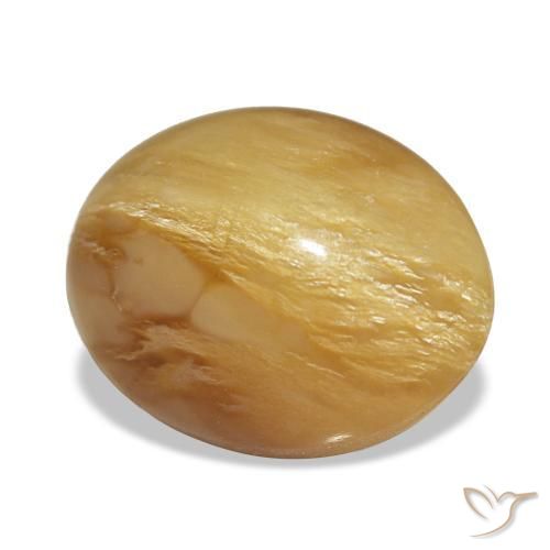 Ópalo dorado natural de 4,59 ct, corte óvalo, opaco