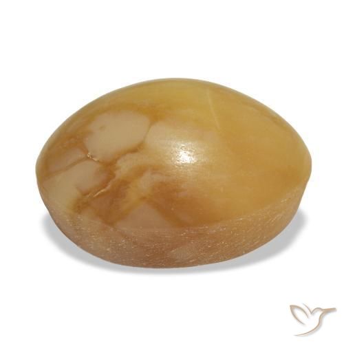Ópalo dorado natural de 4,59 ct, corte óvalo, opaco