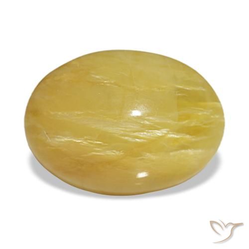 Ópalo dorado natural de 4,36 ct, corte óvalo, opaco