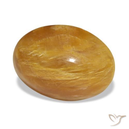 Ópalo dorado natural de 2,93 ct, corte óvalo, opaco
