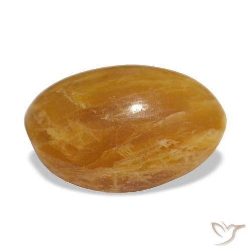 Ópalo dorado natural de 2,93 ct, corte óvalo, opaco