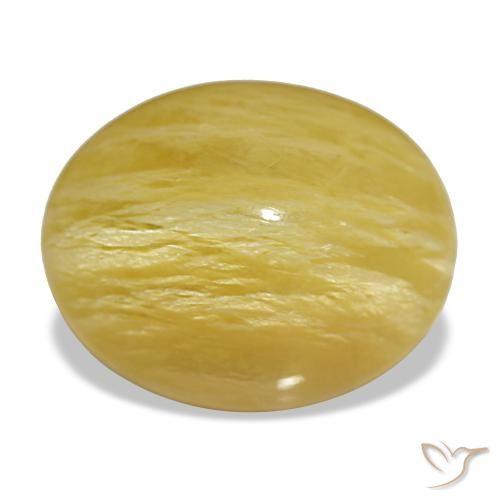Ópalo dorado natural de 6,20 ct, corte óvalo, opaco