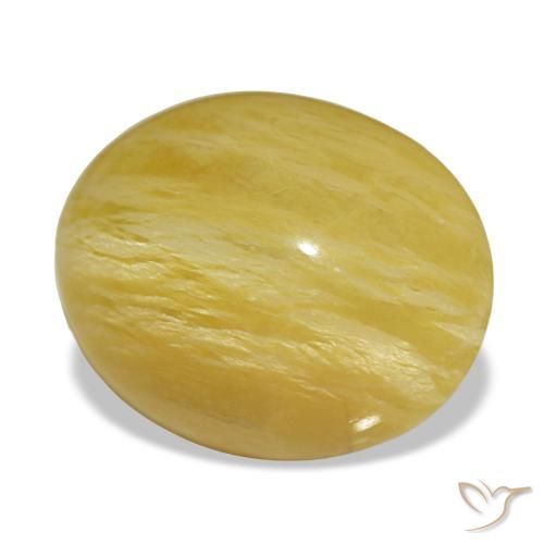 Ópalo dorado natural de 6,20 ct, corte óvalo, opaco