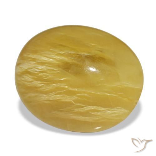 Ópalo dorado natural de 10,02 ct, corte óvalo, opaco