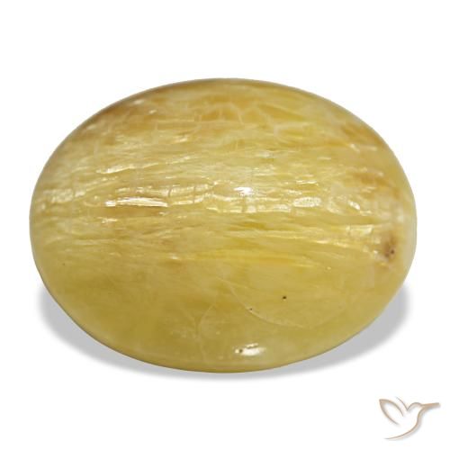Ópalo dorado natural de 14,38 ct, corte óvalo, opaco