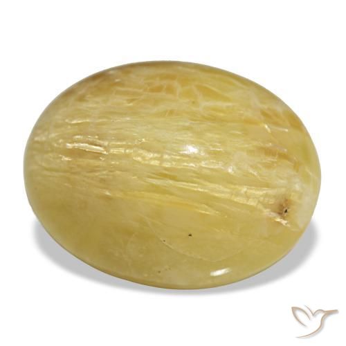 Ópalo dorado natural de 14,38 ct, corte óvalo, opaco