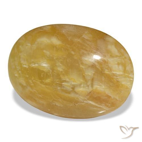 Ópalo dorado natural de 19,78 ct, corte óvalo, opaco