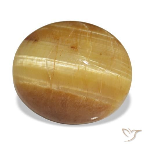 Ópalo dorado natural de 7,16 ct, corte óvalo, opaco