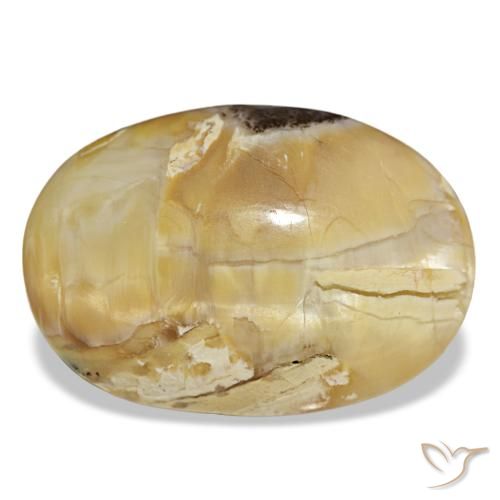 Ópalo dorado natural de 31,48 ct, corte óvalo, opaco