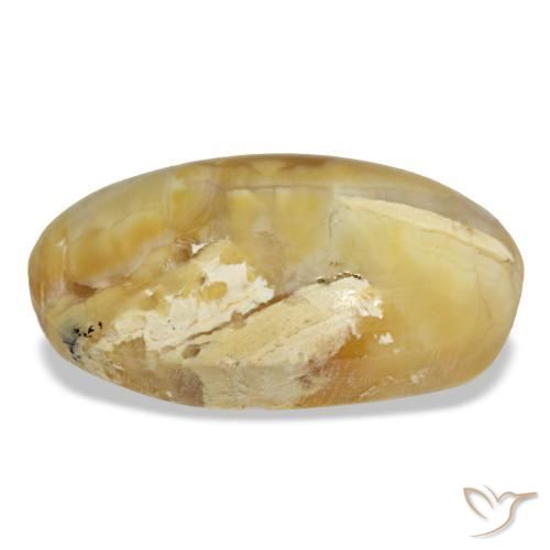 Ópalo dorado natural de 31,48 ct, corte óvalo, opaco