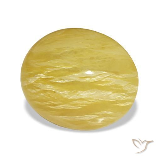 Ópalo amarillo natural de 6,32 ct, corte óvalo, opaco
