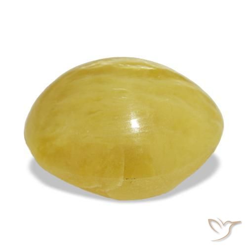 Ópalo amarillo natural de 6,36 ct, corte óvalo, opaco