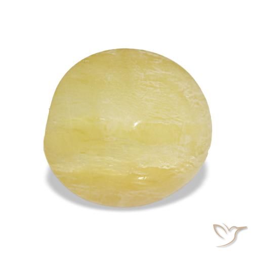 Ópalo amarillo natural de 1,78 ct, corte óvalo, opaco