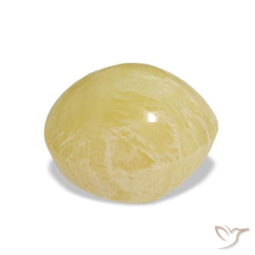 Ópalo amarillo natural de 1,78 ct, corte óvalo, opaco