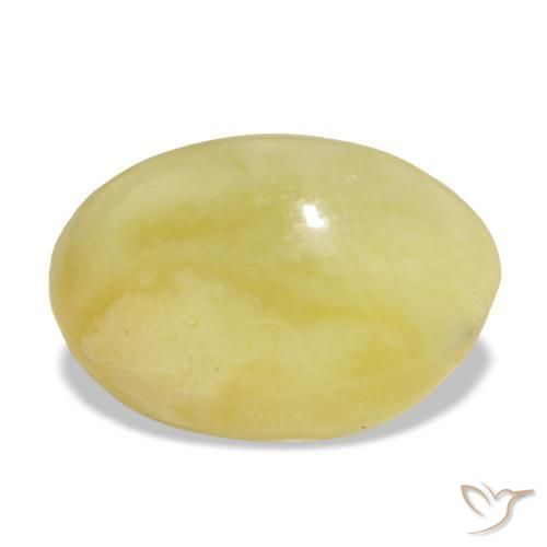 Ópalo amarillo natural de 5,95 ct, corte óvalo, opaco