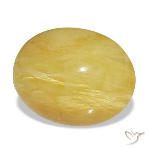 Ópalo amarillo natural de 6,14 ct, corte óvalo, opaco