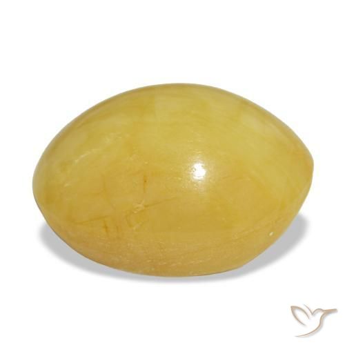Ópalo amarillo natural de 6,14 ct, corte óvalo, opaco
