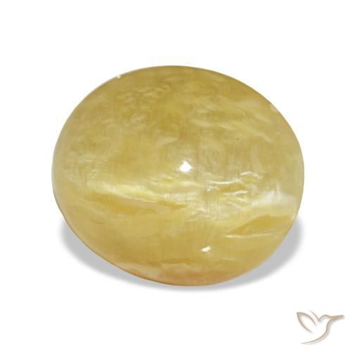 Ópalo amarillo natural de 3,37 ct, corte óvalo, opaco