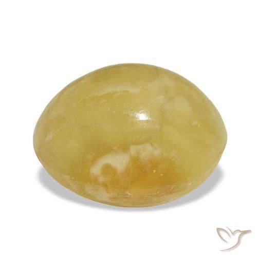 Ópalo amarillo natural de 3,37 ct, corte óvalo, opaco