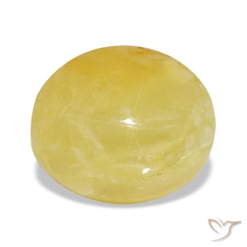 Ópalo amarillo natural de 3,13 ct, corte óvalo, opaco