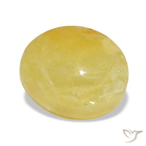 Ópalo amarillo natural de 3,13 ct, corte óvalo, opaco