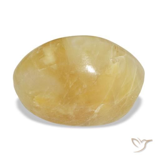 Ópalo amarillo natural de 9,26 ct, corte óvalo, opaco