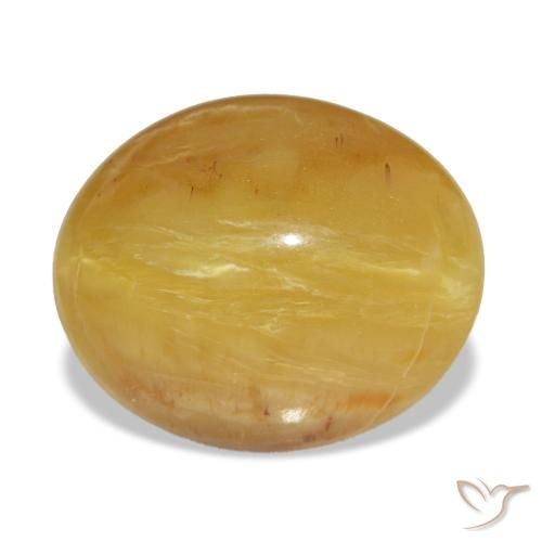 Ópalo dorado natural de 5,89 ct, corte óvalo, opaco