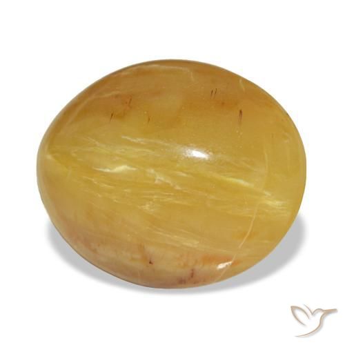 Ópalo dorado natural de 5,89 ct, corte óvalo, opaco